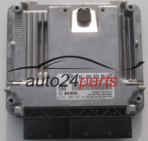 ECU CENTRALITA DE MOTOR VW VOLKSWAGEN PASSAT 2.0 TSI 06J906026BN, 06J 906 026 BN, 06J906026D, 06J 906 026 D, BOSCH 0261S04322, 0 261 S04 322, BENZIN MED17.5 CAWB 3509, 1039S31407