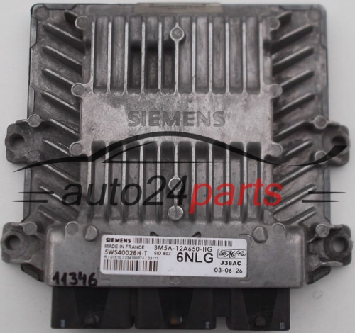 KOMPUTER STEROWNIK SILNIKA FORD FOCUS 3M5A-12A650-HG, 3M5A12A650HG, 5WS40028H-T, 6NLG - 11346