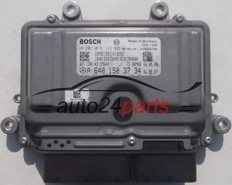 ECU CENTRALITA DE MOTOR MERCEDES 2.0 CDI BOSCH 0 281 015 123,  A 640 150 37 34