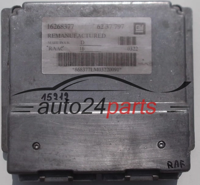 KOMPUTER STEROWNIK SILNIKA OPEL ASTRA G 1.6 X16SZR 16268377