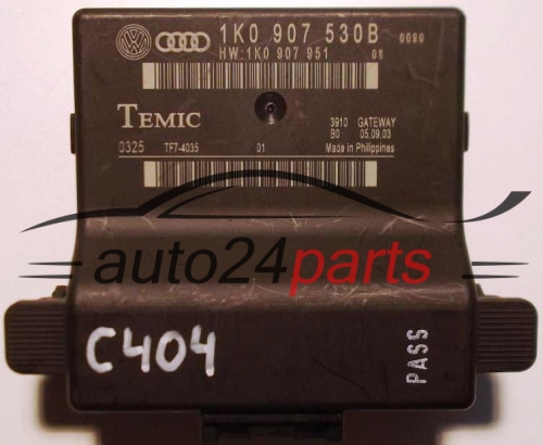 CENTRALKA MODUL STEROWNIK GATEWAY VOLKSWAGEN AUDI 1K0907530B, 1K0 907 530 B - C404, C408