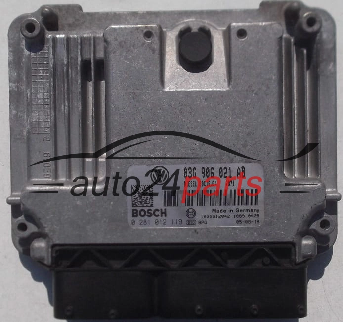 CALCULATEUR MOTEUR VOLKSWAGEN PASSAT 2.0 TDI BOSCH 0 281 012 119, 0281012119, 03G 906 021 AB, 03G906021AB, EDC16U34