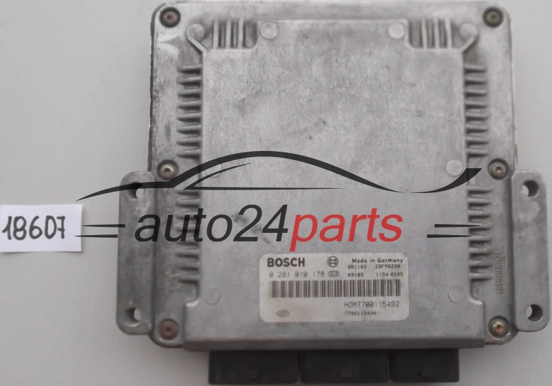 KOMPUTER STEROWNIK SILNIKA RENAULT ESPACE 2.2 DCI BOSCH 0 281 010 178, 0281010178, HOM7700115492, 7700115492