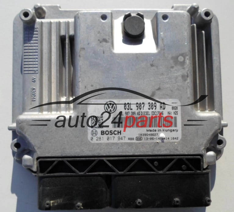 CALCULATEUR MOTEUR AUDI VOLKSWAGEN 2.0 DTI BOSCH 0 281 017 947,  03L 907 309 AD