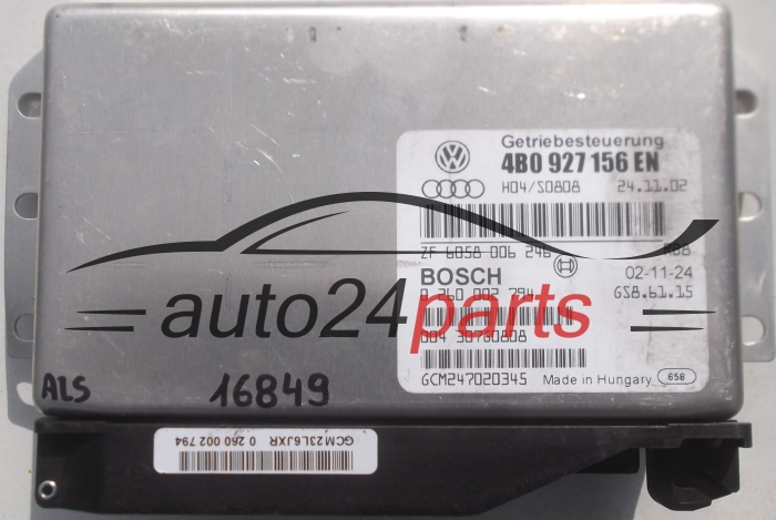 GETRIEBESTEUERGERÄT GETRIBESTEUERUNG AUDI 3.0 V6 BOSCH 0 260 002 794, 0260002794, 4B0 927 156 EN
