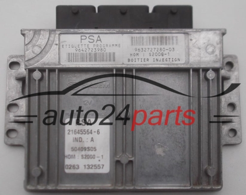 ECU CENTRALITA DE MOTOR  CITROEN PEUGEOT 1.8 16V Sagem 21645564-6,  PSA 9642723980, 9632727280-03