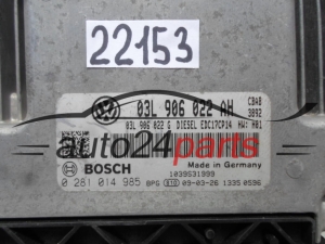 KOMPUTER STEROWNIK SILNIKA VOLKSWAGEN GOLF 2.0 TDI BOSCH 0 281 014 985, 0281014985, 03L 906 022 AH, 03L906022AH, 03L 906 022 G, 03L906022G, EDC17CP14