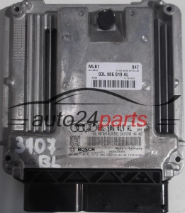 MOTORSTEUERGERÄT ECU STEUERGERÄT AUDI A4 A5 2.0 TDI 03L906019AL, 03L 906 019AL, BOSCH 0281016572, 0 281 016 572, DIESEL EDC17CP20 CAGE 6032, 1039S39395