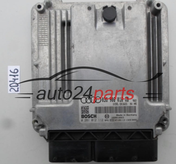 KOMPUTER STEROWNIK SILNIKA AUDI A6 2.0 TDI BOSCH 0 281 012 112, 0281012112, 036 906 016 GB, 036 906016GB