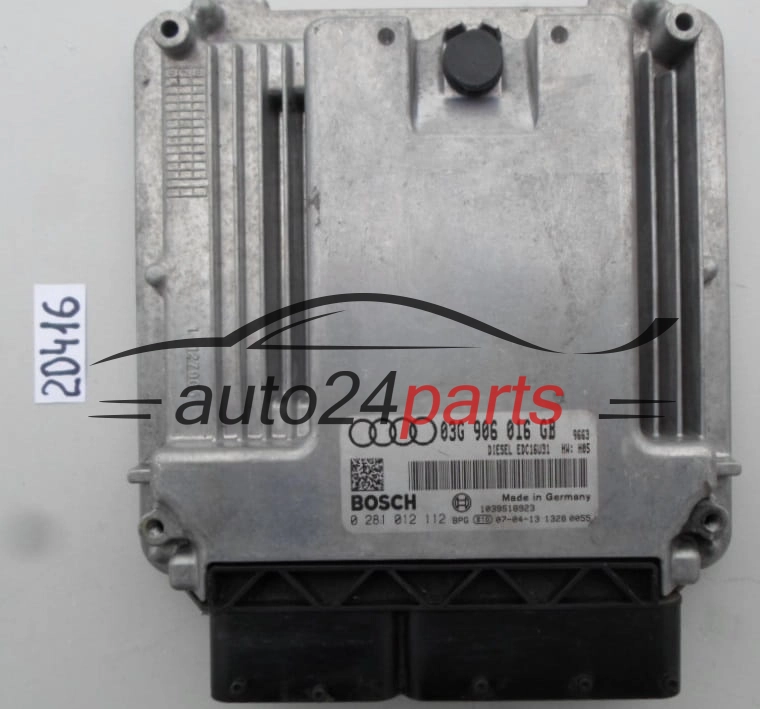 KOMPUTER STEROWNIK SILNIKA AUDI A6 2.0 TDI BOSCH 0 281 012 112, 0281012112, 036 906 016 GB, 036 906016GB