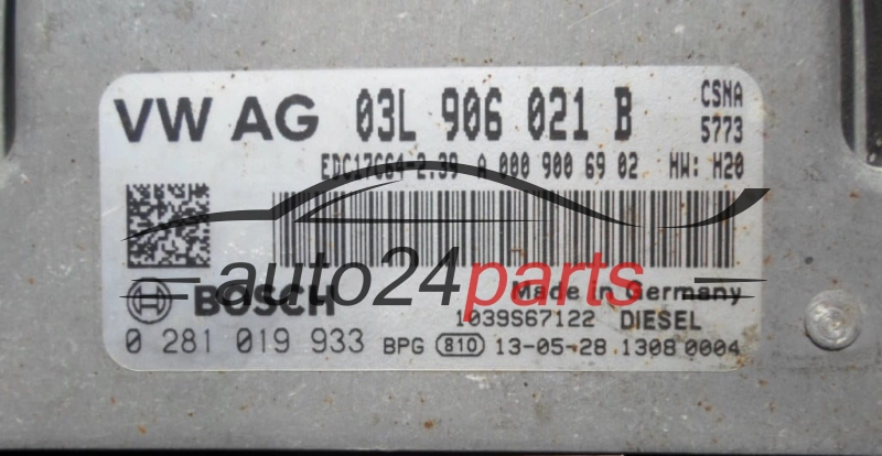CALCULATEUR MOTEUR VOLKSWAGEN CRAFTER 2.0 TDI BOSCH 0 281 019 933