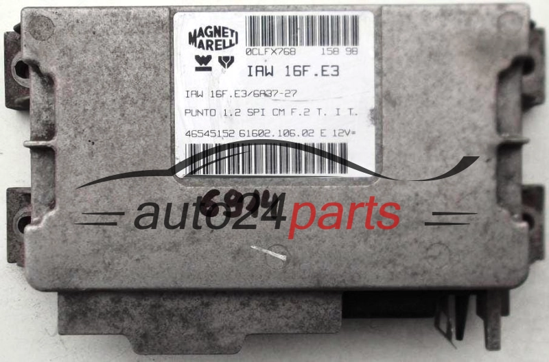 KOMPUTER STEROWNIK SILNIKA FIAT PUNTO 1.2 8V MAGNETI MARELLI IAW 16F.E3, IAW16FE3, 46545152, 61602.106.02, 6160210602