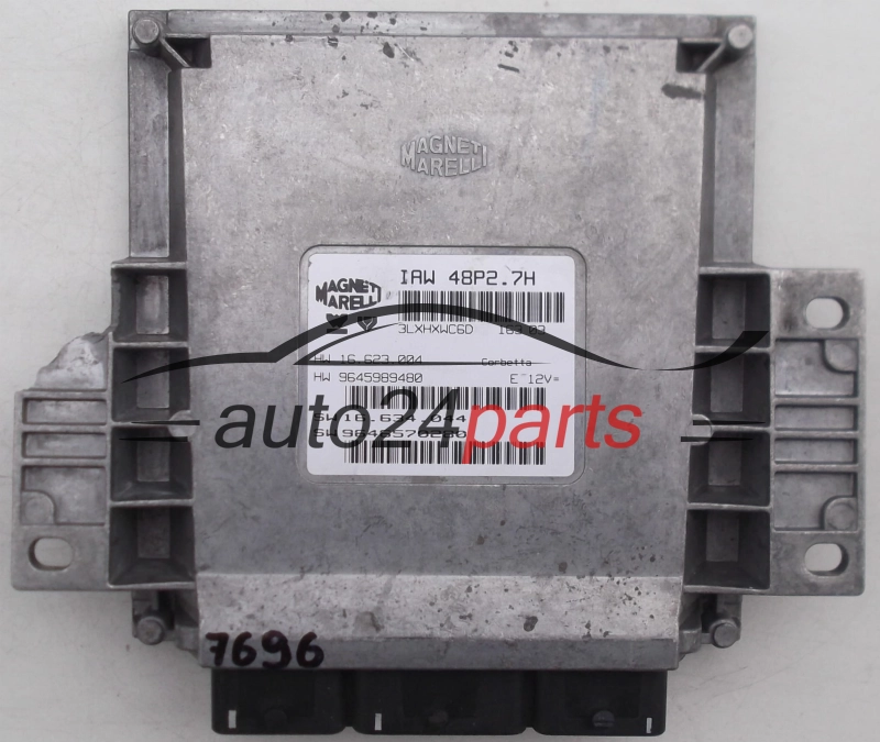 KOMPUTER STEROWNIK SILNIKA CITROEN C2 PEUGEOT 206 MAGNETI MARELLI IAW 48P2.7H, IAW48P27H, HW 16.623.004, 16623004, 9645989480, SW 16.634.044, 16634044, 9646570280