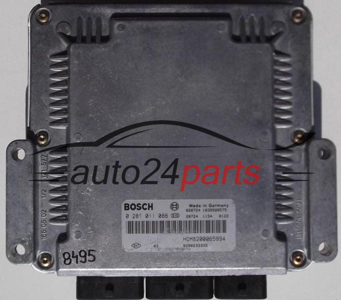 KOMPUTER STEROWNIK SILNIKA VOLVO S40 1.9 DID BOSCH 0 281 011 086, 0281011086, HOM8200065994 
