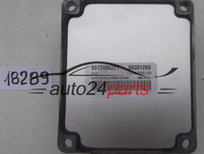 KOMPUTER STEROWNIK SILNIKA OPEL ASTRA G CORSA C COMBO MERIVA 1.7 ISUZU 8972406221, DELPHI DELCO 09391269