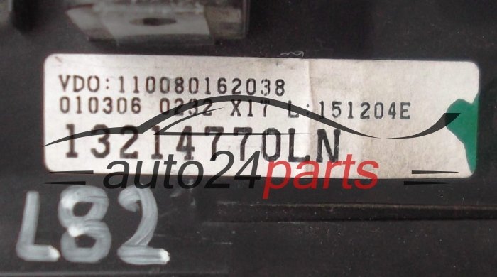 ZESPÓŁ WSKAŻNIKÓW ZEGARY PRĘDKOŚCIOMIERZ LICZNIK OPEL MERIVA 1.7 CDTI Z17DTH VDO 110080162038 13214770LN, 13214770 LN