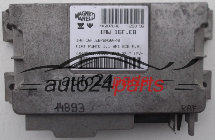 ECU CENTRALITA DE MOTOR FIAT PUNTO 1.1 MAGNETI MARELLI IAW 16F.EB, IAW16FEB, 46467018, 61602.063.02, 6160206302