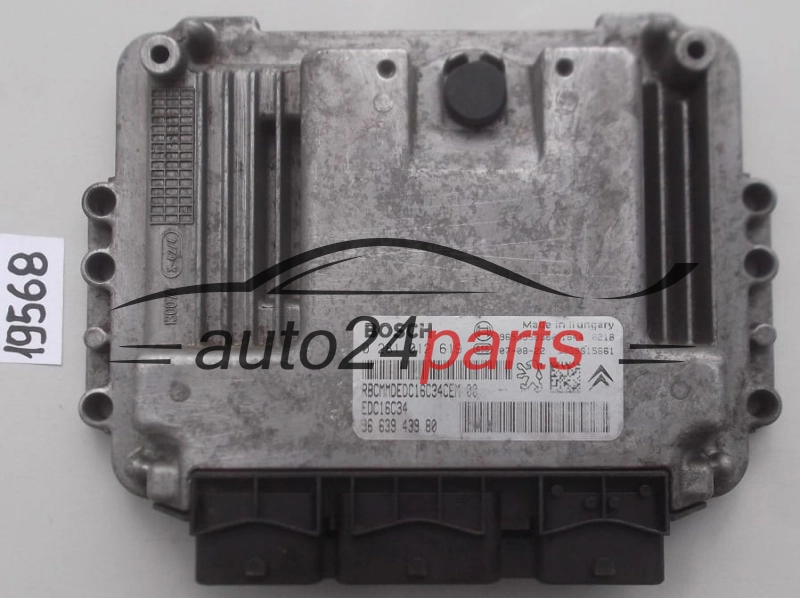 KOMPUTER STEROWNIK SILNIKA CITROEN BERLINGO PEUGEOT PARTNER 1.6 HDI BOSCH 0 281 012 619,  96 639 439 80