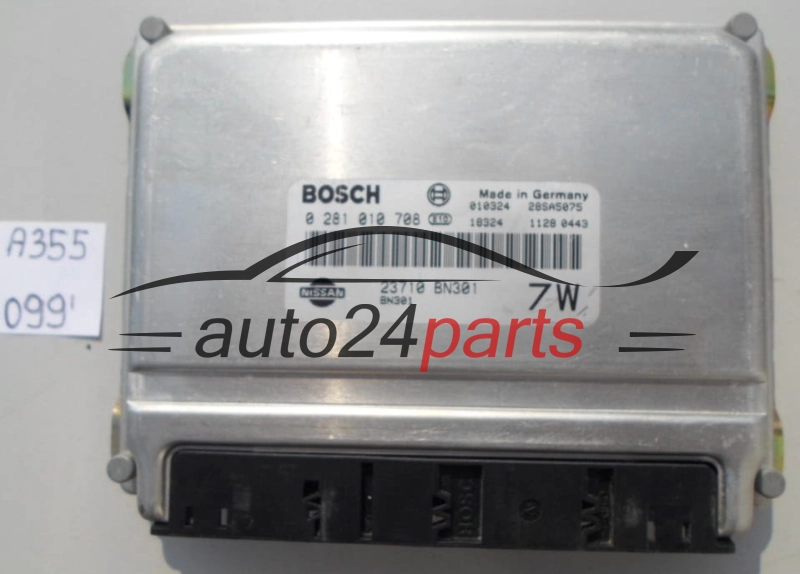KOMPUTER STEROWNIK SILNIKA NISSAN ALMERA 2.2 L BOSCH  0281010708,  23710BN301, 7W