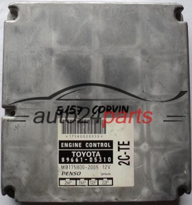KOMPUTER STEROWNIK SILNIKA TOYOTA AVENSIS 2.0 TD DENSO 1758002005, MB175800-2005, 8966105310, 89661-05310 2C-TE - 5157
