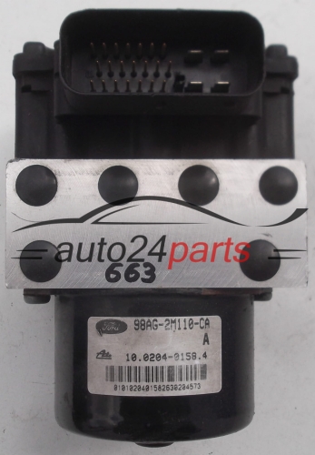 POMPE HYDRAULIQUE ET CALCULATEUR dABS FORD FOCUS BERLINA 98AG-2M110-CA, 98AG2M110CA, ATE 10.0204-0158.4, 10020401584, 10.0948-0105.3, 10094801053, 5WK8 458, 5WK8458