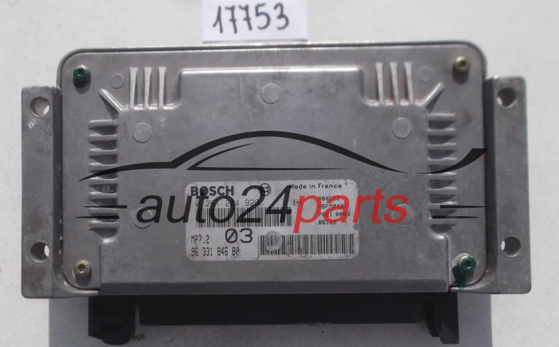 KOMPUTER STEROWNIK SILNIKA CITROEN SAXO 1.6, BOSCH 0 261 204 929, 0261204929, 96 331 846 80, 9633184680