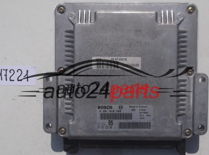 CALCULATEUR MOTEUR CITROEN C5 2.0 HDI BOSCH 0 281 010 749, 0281010749, 96 435 255 80, 9643525580, EDC15C2 95