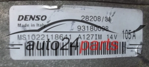 ALTERNATOR 1.9 CDTI OPEL ASTRA VECTRA SIGNUM ZAFIRA DENSO MS1022118641, 93180098