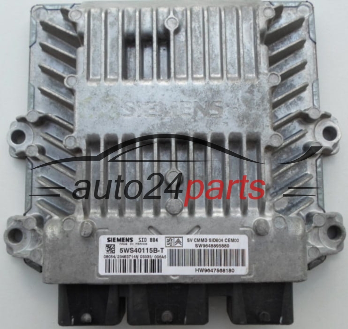 ECU CENTRALITA DE MOTOR  CITROEN C2 1.4 HDI SIEMENS 5WS40115BT, HW 9647568180, SW 9648895880