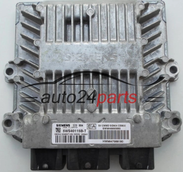 ECU CENTRALITA DE MOTOR  CITROEN C2 1.4 HDI SIEMENS 5WS40115BT, HW 9647568180, SW 9648895880