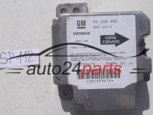 STEROWNIK MODUL PODUSZEK POWIETRZNYCH OPEL VECTRA B GM 90 508 980, 90508980, SIEMENS 5WK4 169, 5WK4169 - 