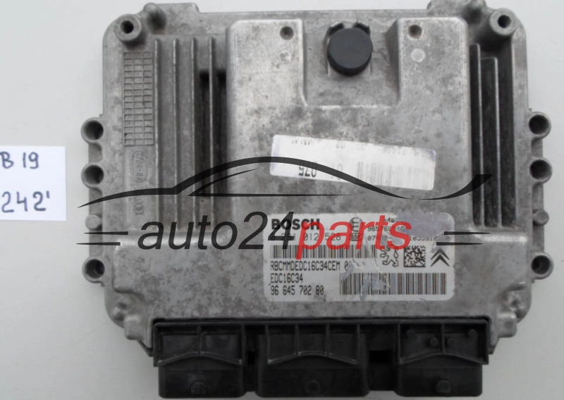 KOMPUTER STEROWNIK SILNIKA PEUGEOT 206 1.4 HDI BOSCH 0 281 012 528,  96 645 702 80