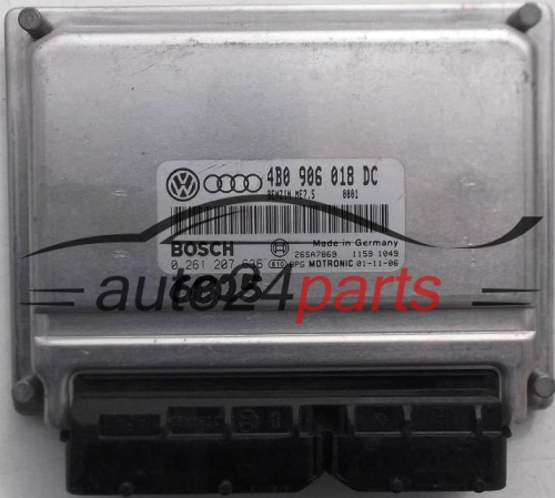 KOMPUTER STEROWNIK SILNIKA AUDI A4 A6 VW VOLKSWAGEN PASSAT 1.8T 1.8 TURBO 4B0906018DC, 4B0 906 018 DC, BOSCH 0261207636, 0 261 207 636, 26SA7869