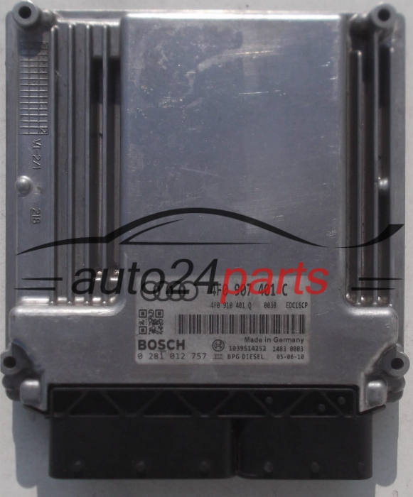 KOMPUTER STEROWNIK SILNIKA AUDI A6 3.0 TDI 4F0907401C, 4F0910401Q, BOSCH 0281012757