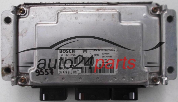 MOTORSTEUERGERÄT ECU STEUERGERÄT CITROEN PEUGEOT 1.6 BOSCH 0 261 207 477, 0261207477, 96 474 815 80, 9647481580, ME7.4.4 91 