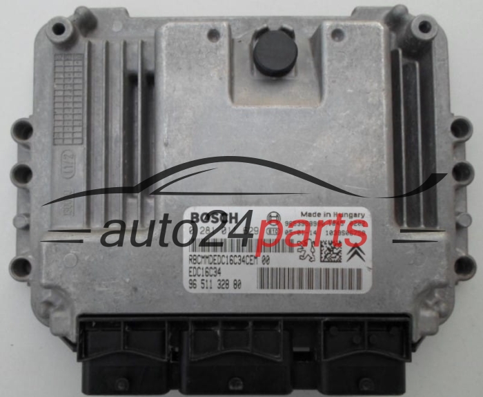 MOTORSTEUERGERÄT ECU STEUERGERAT CITROEN PEUGEOT 1.6 HDI BOSCH 0 281 011 629, 96 511 328 80