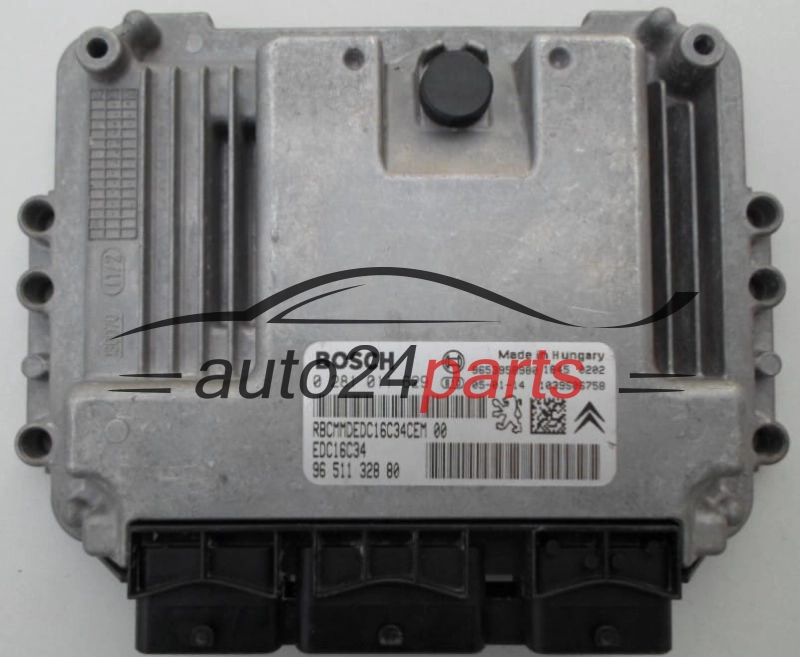 MOTORSTEUERGERÄT ECU STEUERGERAT CITROEN PEUGEOT 1.6 HDI BOSCH 0 281 011 629, 96 511 328 80