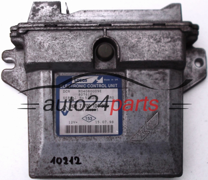 KOMPUTER STEROWNIK SILNIKA RENAULT CLIO 1.9, HOM 7 700 104 956, 7700104956, R04080009E, 80761F, 7700111205