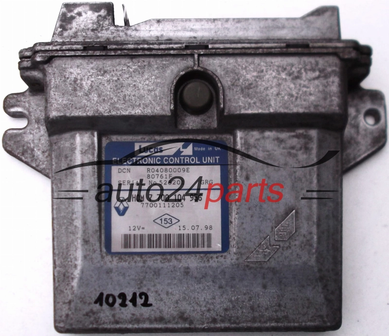 KOMPUTER STEROWNIK SILNIKA RENAULT CLIO 1.9, HOM 7 700 104 956, 7700104956, R04080009E, 80761F, 7700111205