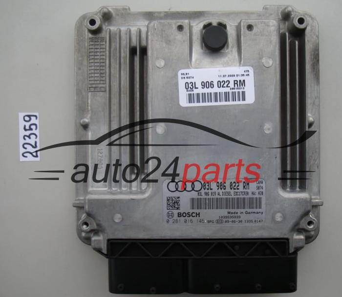 KOMPUTER STEROWNIK SILNIKA AUDI A4 2.0 TDI BOSCH 0 281 016145, 0281016145, 03L 906 022 RM, 03L906022RM, EDC17CP20