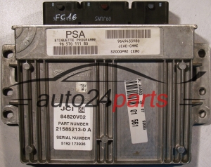 ECU CENTRALITA DE MOTOR CITROEN PEUGEOT 1.4 Sagem 21585213-0 A, 215852130A, PSA 96 570 111 80, 9657011180, 9649433980 