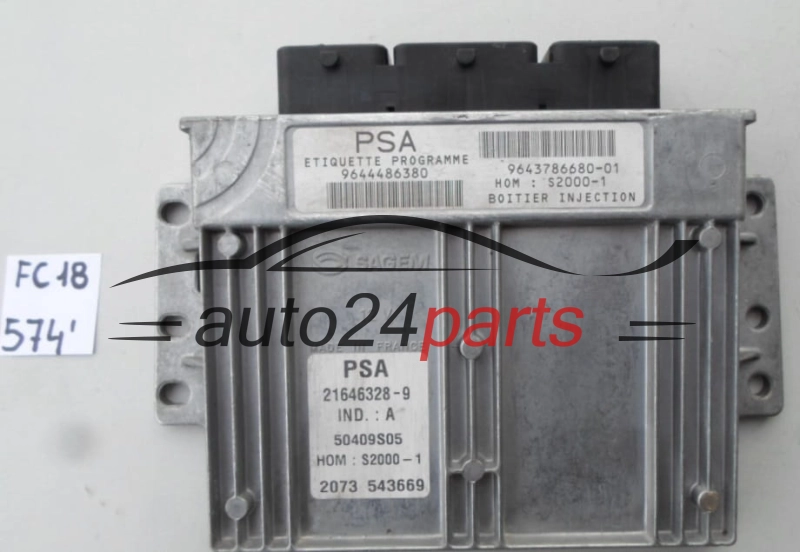 KOMPUTER STEROWNIK SILNIKA CITROEN PEUGEOT 21646328-9, 216463289, 9644486380, 9643786680-01