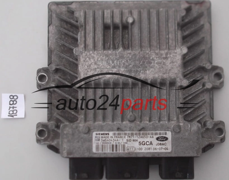 KOMPUTER STEROWNIK SILNIKA FORD FUSION 1.4 TDCI 5WS40434A-T, 5WS40434AT, 7M71-12A650-AA, 7M7112A650AA, SID804