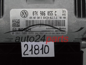 KOMPUTER STEROWNIK SILNIKA VW VOLKSWAGEN 2.5L BOSCH 0 261 S06 689, 0261S06689, 07K 906 055 C, 07K906055C, ME17.5.6