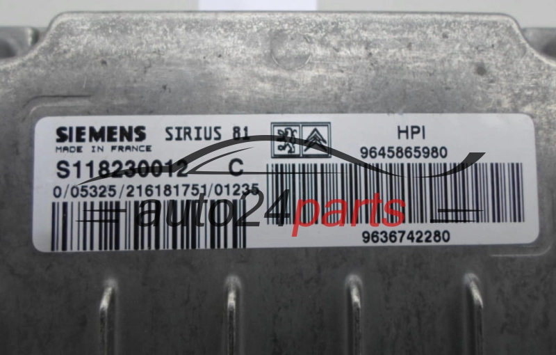 CITROEN S118230012 C, S118230012C, 9645865980, SIRIUS 81