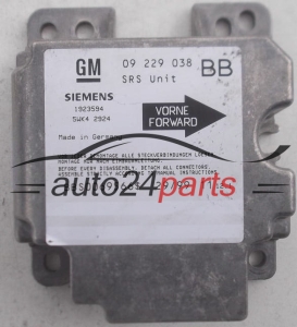 AIRBAG STEUERGERAT OPEL CORSA B GM 09 229 038 BB, 09229038, 09229038BB, SIEMENS 5WK42924 