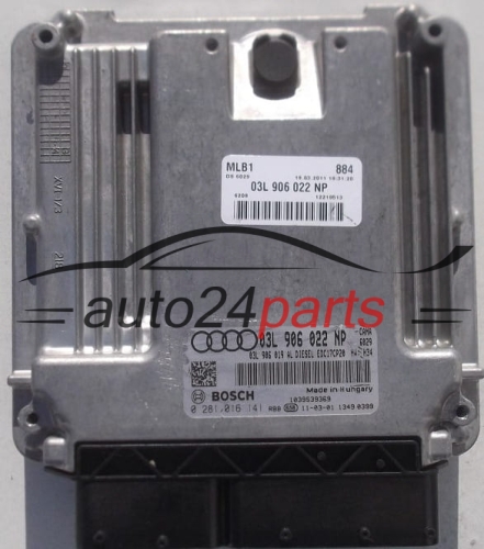 MOTORSTEUERGERÄT ECU STEUERGERÄT AUDI A4 A5 2.0 TDI BOSCH 0 281 016 141, 0281016141, 03L 906 022 NP, 03L906022NP, 03L906019AL, EDC17CP20 