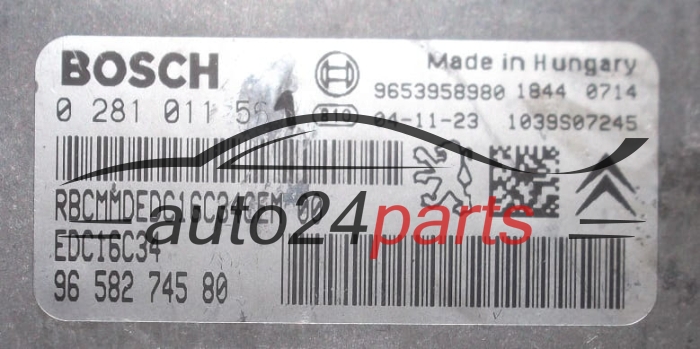 ECU CENTRALITA DE MOTOR CITROEN C5 1.6 HDI BOSCH 0 281 011 561