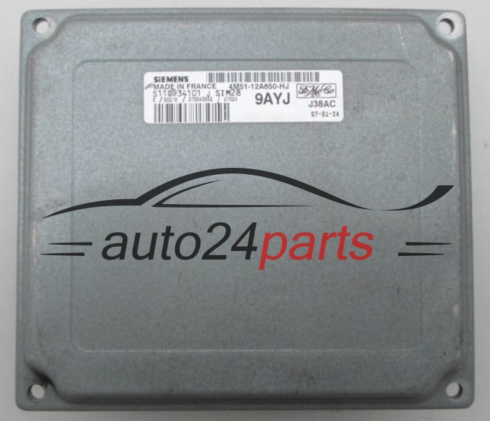 ECU CENTRALITA DE MOTOR  FORD FIESTA 1.6 SIEMENS S118934101 J, FoMoCo 4M51-12A650-HJ