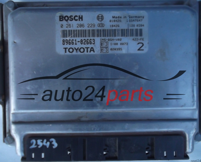 ECU CENTRALITA DE MOTOR TOYOTA COROLLA 1.4 4ZZ-FE 8966102663 BOSCH 0261206229